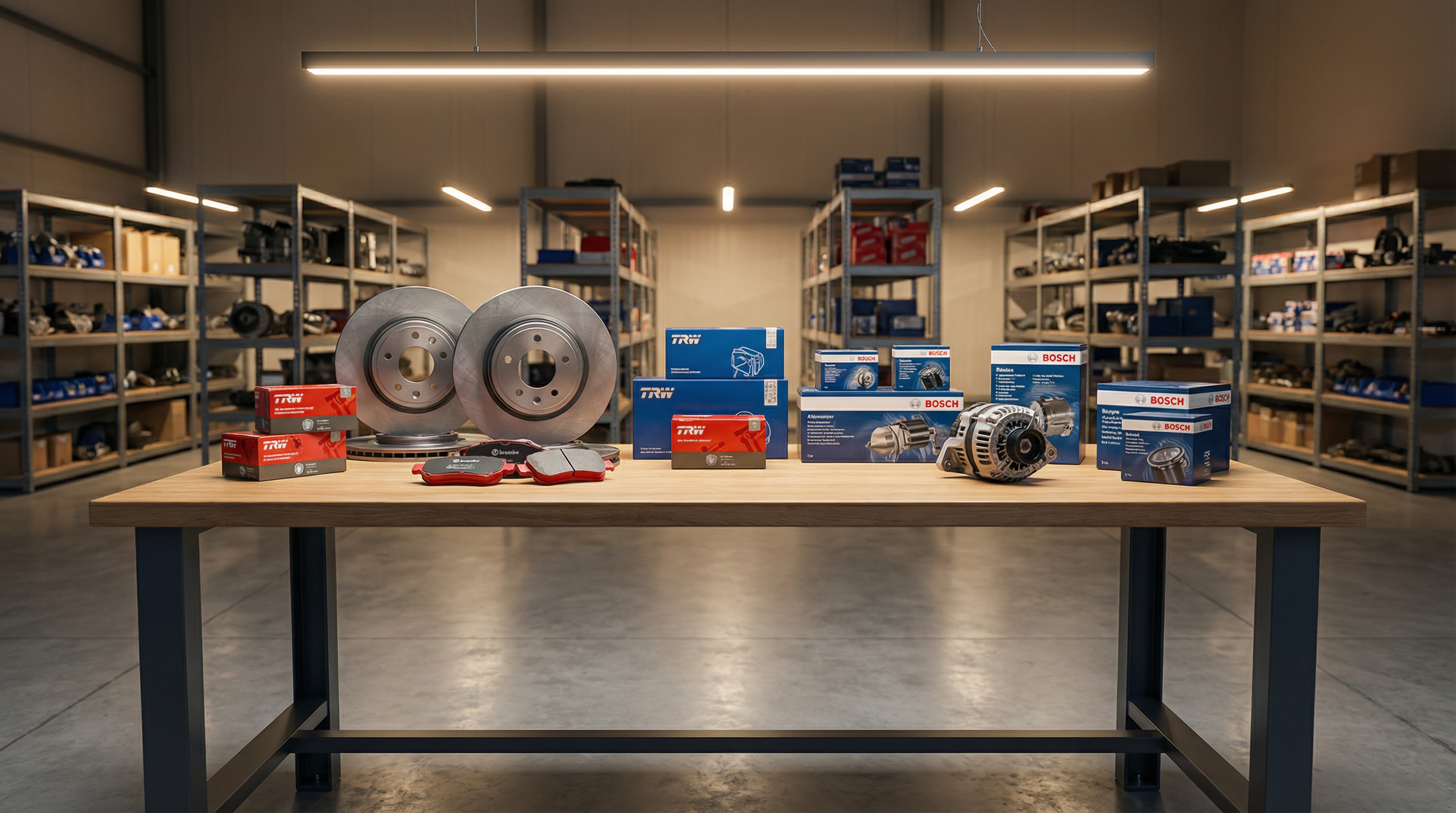 Magazyn z markowymi częściami